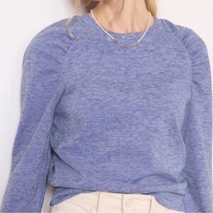Blue Long Sleeve Pullover Sweatshirt
